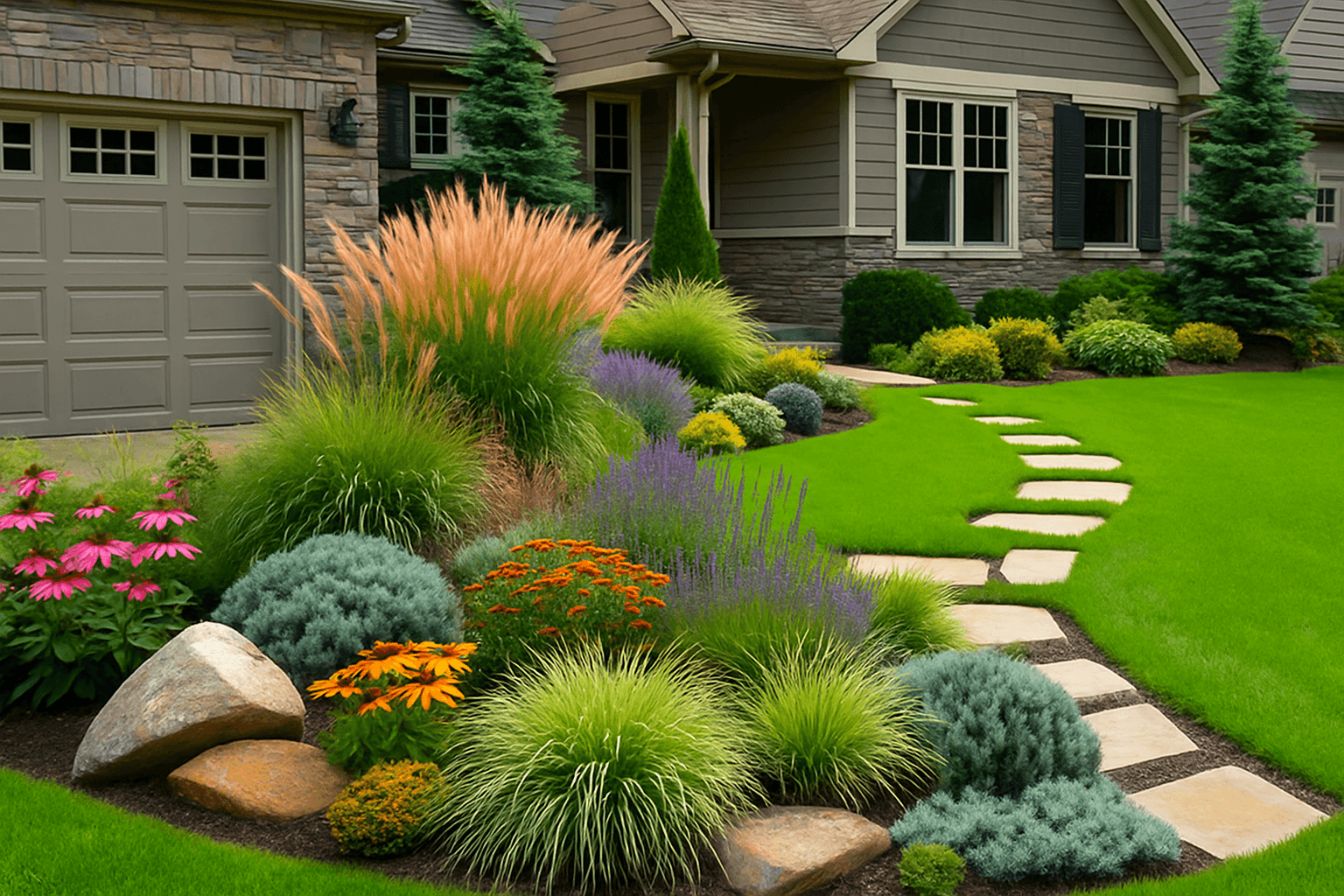 Beautiful landscape design transformation