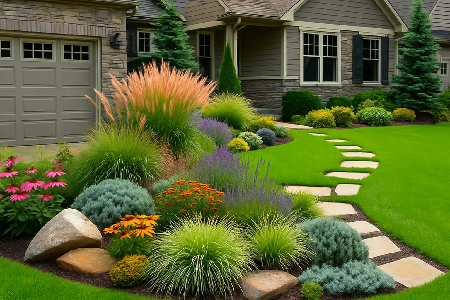 Beautiful landscape design transformation