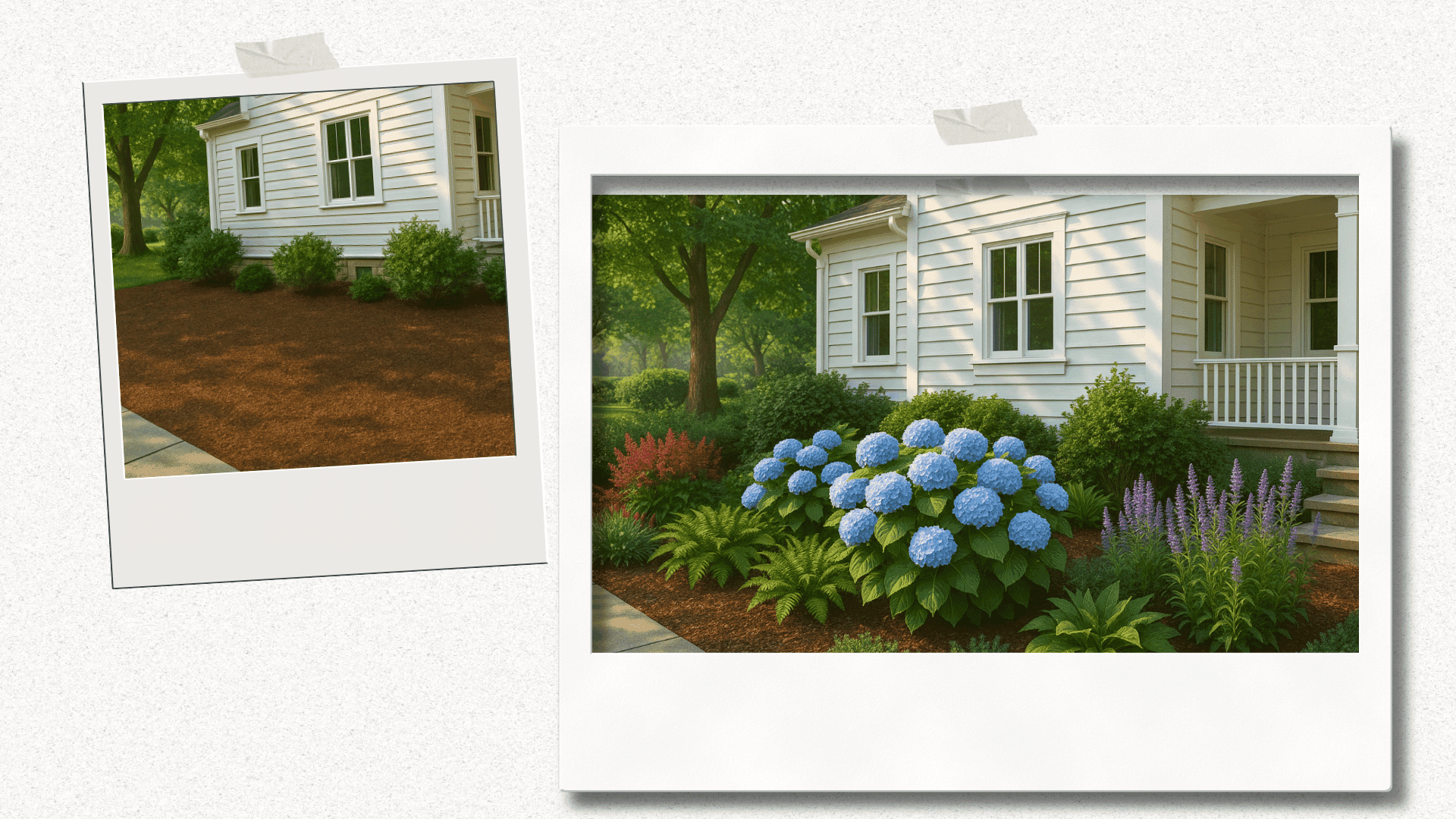 Before & After: Transforming a Plain Front Yard into a Hydrangea-Filled Landscape Retreat