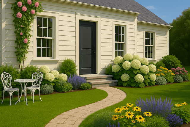Elegant Cottage Garden Landscape Design - After transformation