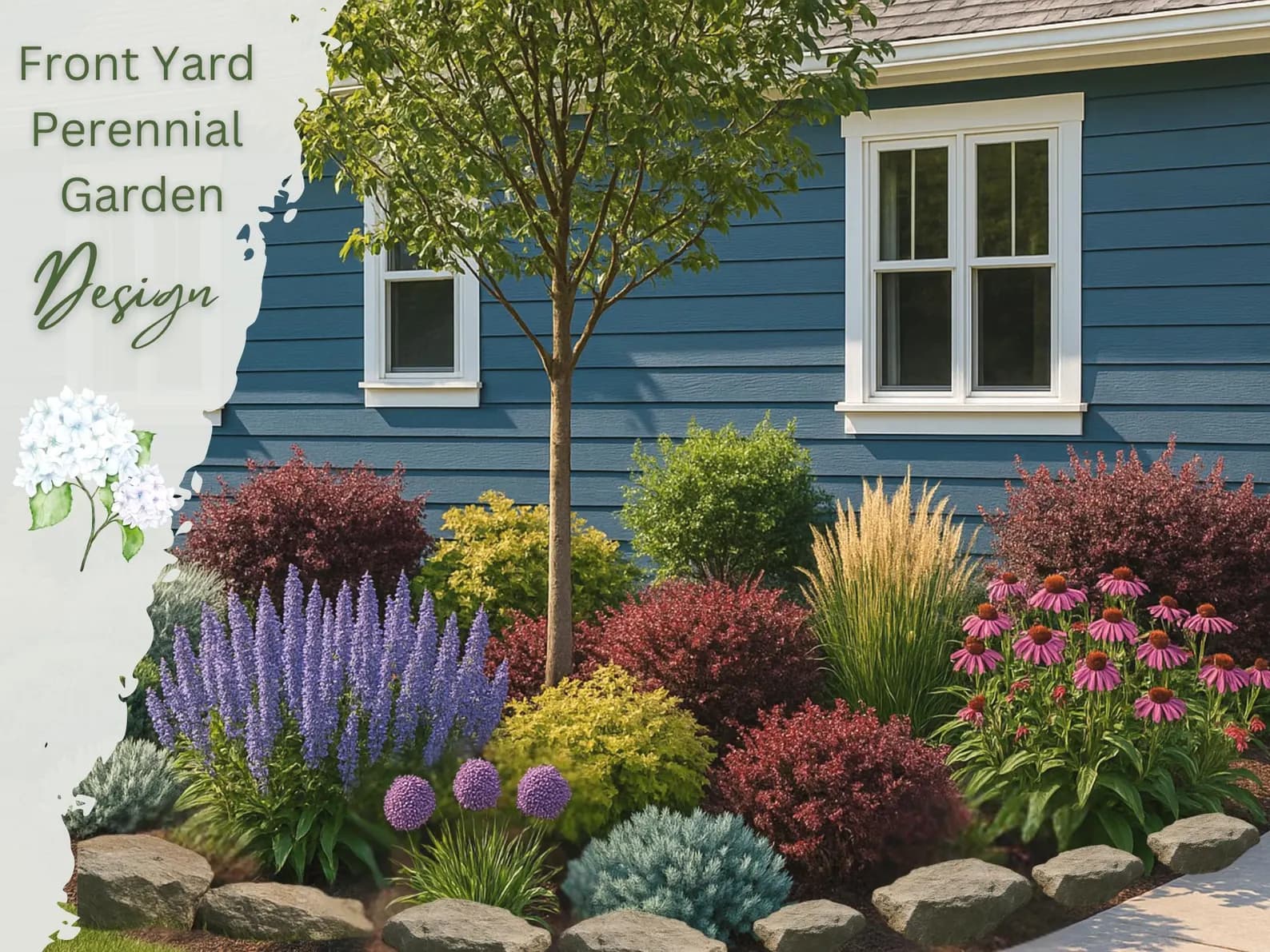 Full sun perennial garden landscape design