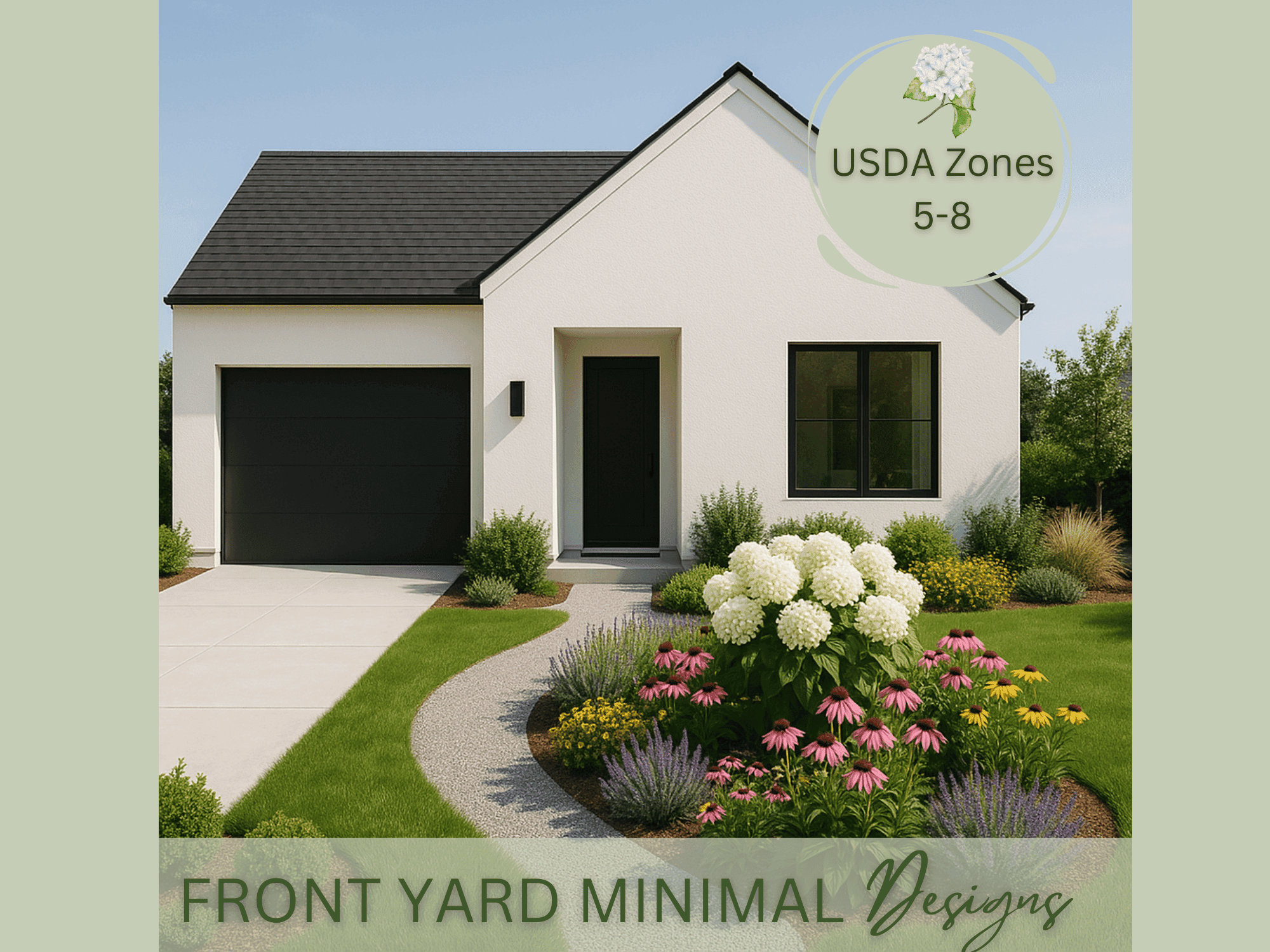 Modern Minimal Front Yard Landscape Design - image 1