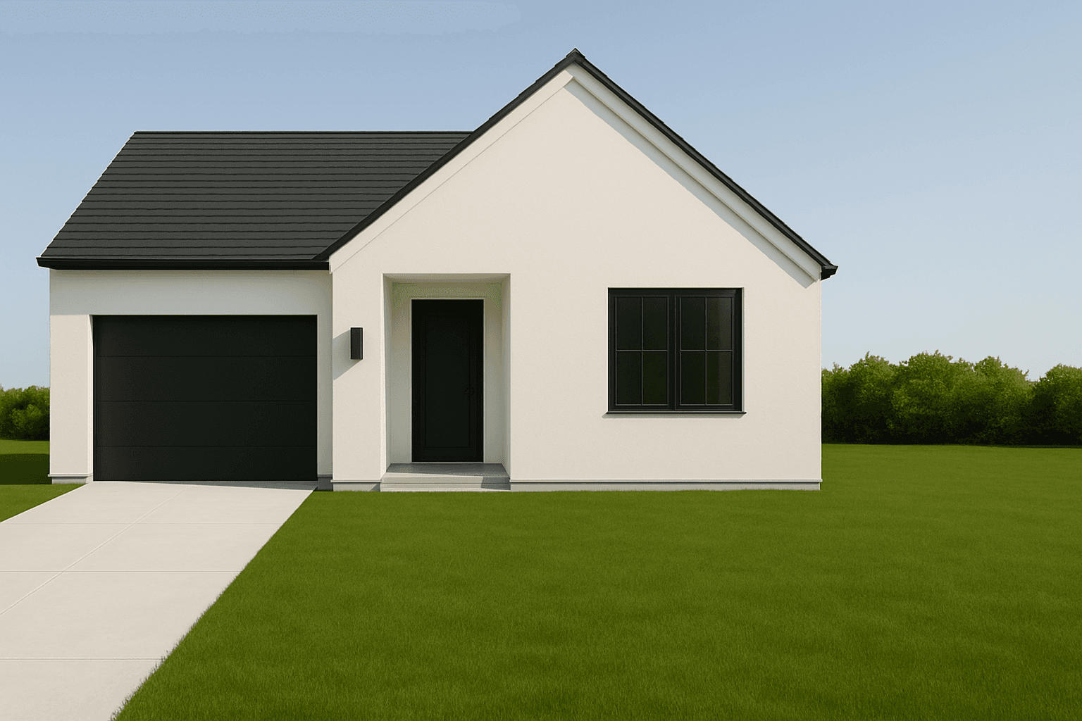 Modern Minimal Front Yard Landscape Design - Before transformation