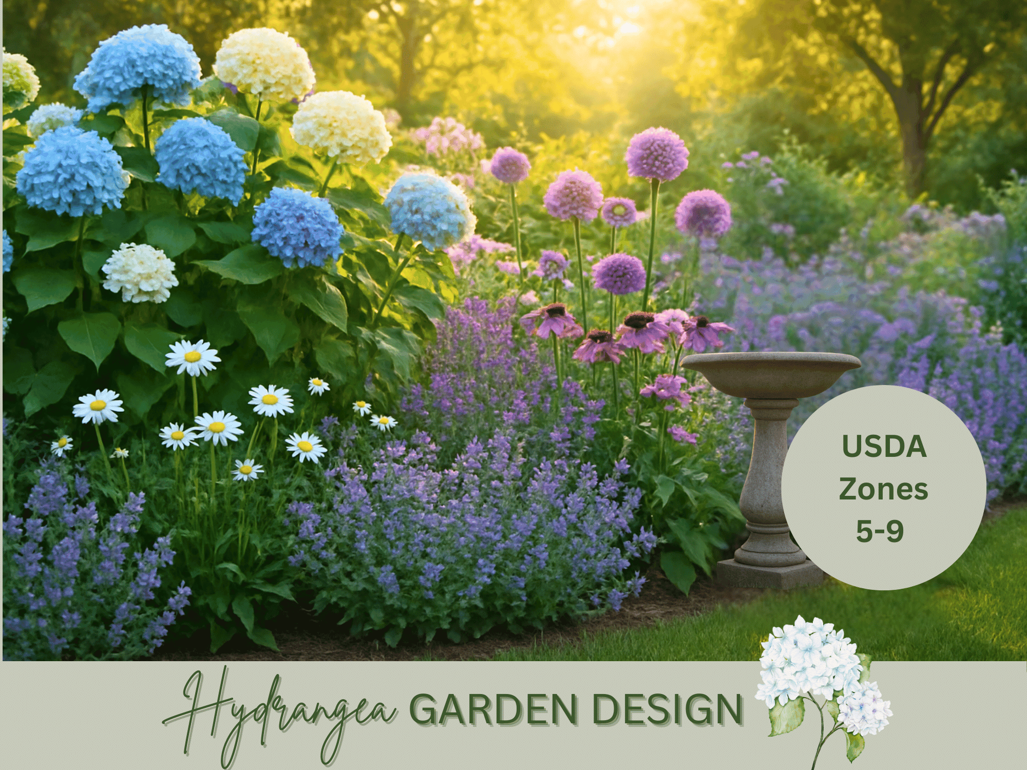 Predesigned Hydrangea Landscape Design Plan
