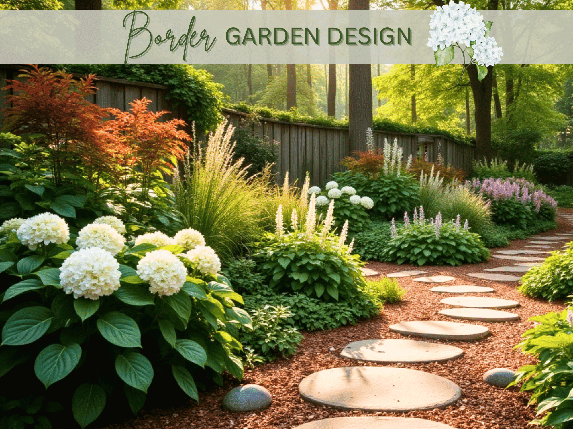 The Woodlands - Elegant Partial Shade Garden Design Plan (USDA Zones 4–9) - Perennial Layout for Side Yards & Foundations